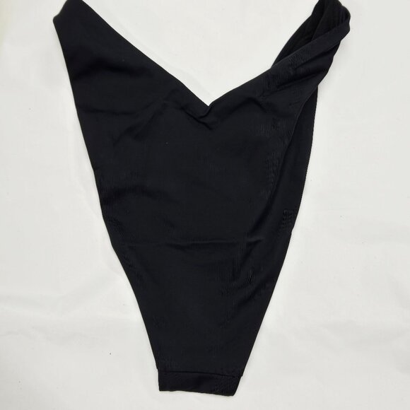 NEW ASOS DESIGN Mix & Match V Front High Leg Hipster Black Bikini Bottom Sz 2 - Picture 4 of 8